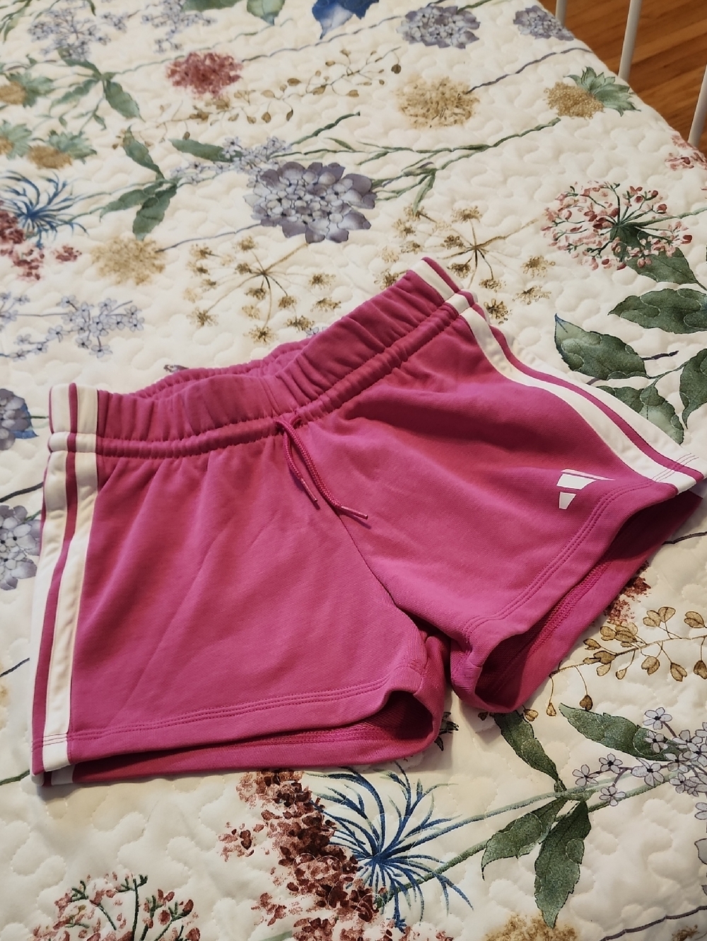 Girls' Athletic Pink Stripe Shorts